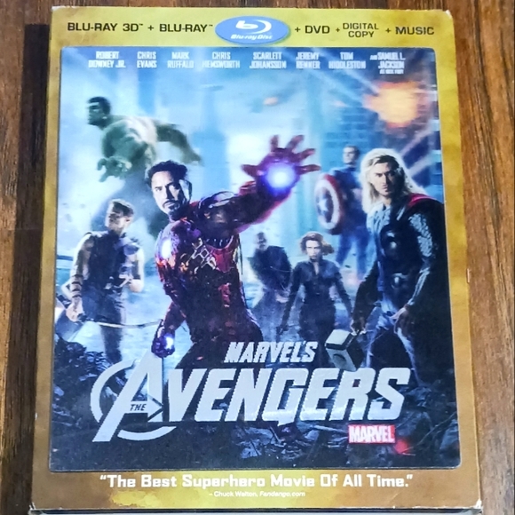 Marvel AVENGERS on BLU-RAY 3D + BLU-RAY + DVD + DIGITAL COPY - Picture 1 of 2